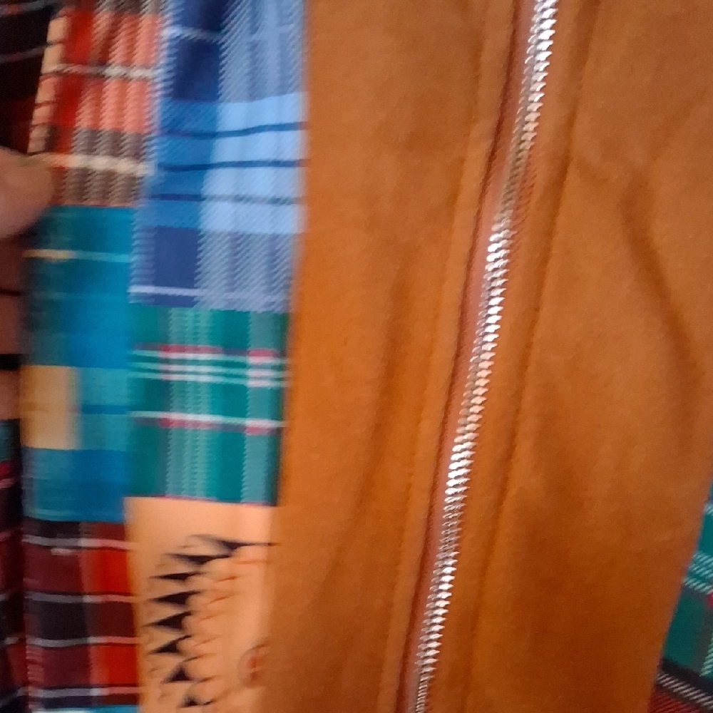 Plaid Patchwork Hooded Jacket in Multicolor - Picture 10 of 15